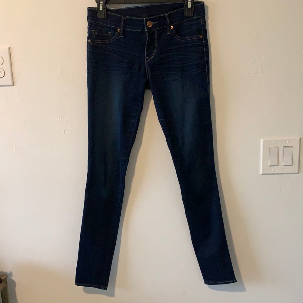 Express dark skinny jeans with stretch
